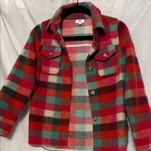 BKE Youth Multicolor Plaid Button Down Shirt